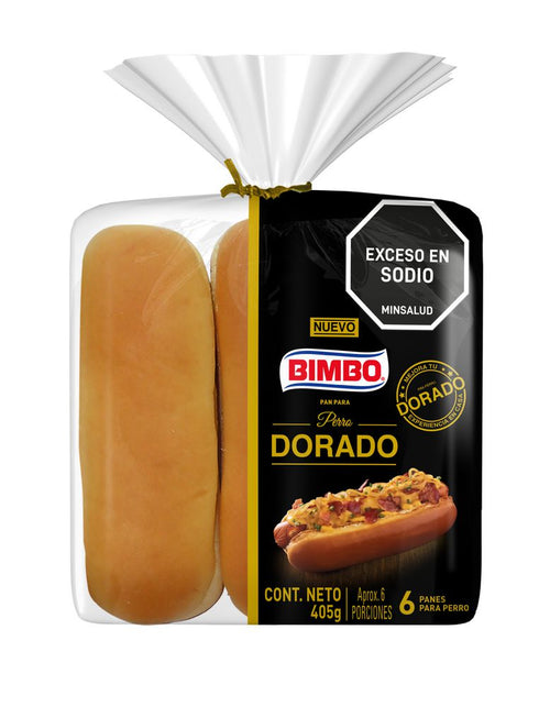 pan perro bimbo 6u 405g dorado